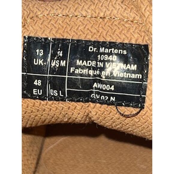 Docs Martens 10940 Grizzly Leather Chunky Lace Up Derby Mn’s Sz 14 Vtg main image 7